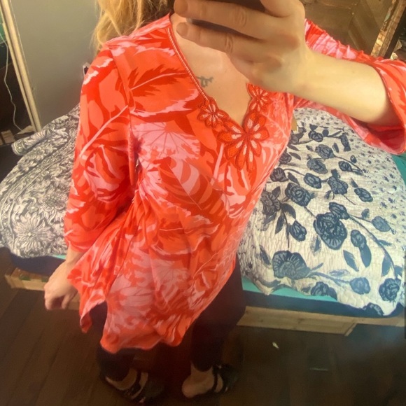 CLOSET CLOSING! ALL BUNDLES NEGOTIABLE! NWT RARE BEADED BOHO TUNIC LONG SLEEVES - Picture 7 of 12